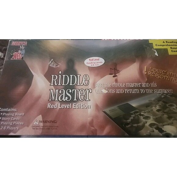 Learning Well Riddle Master Reading Comprehension Board Game Red Level Sealed - Picture 1 of 6